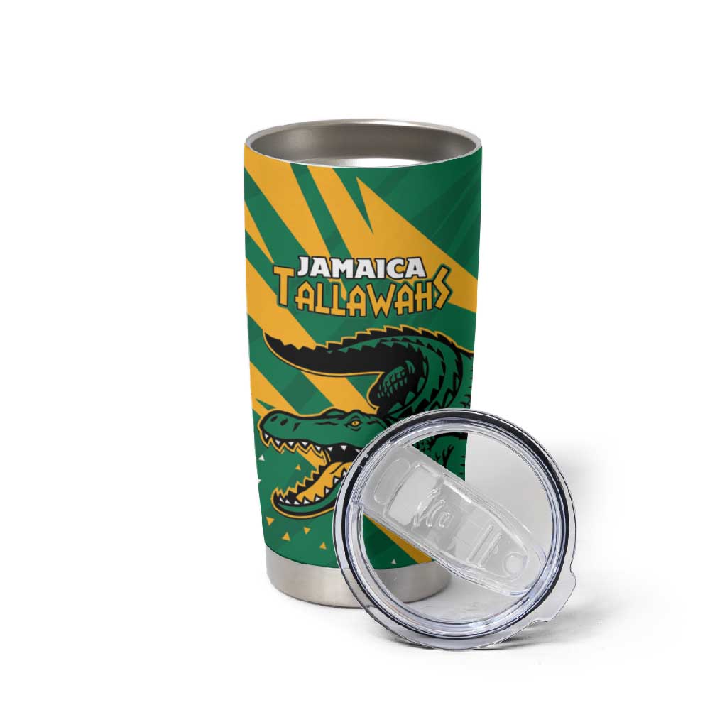Custom Afro Jamaica Cricket Tallawahs Tumbler Cup Fi Wi Tallawahs Champions LT01