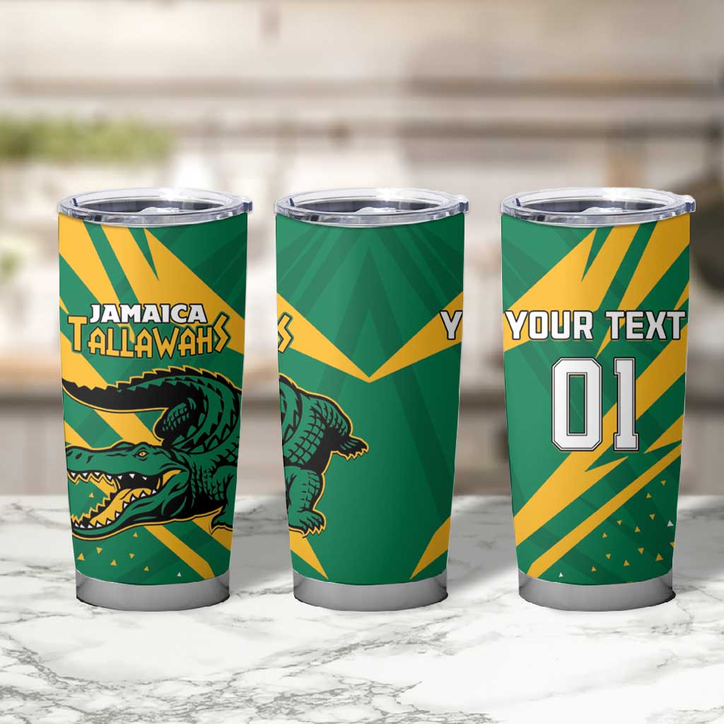 Custom Afro Jamaica Cricket Tallawahs Tumbler Cup Fi Wi Tallawahs Champions LT01