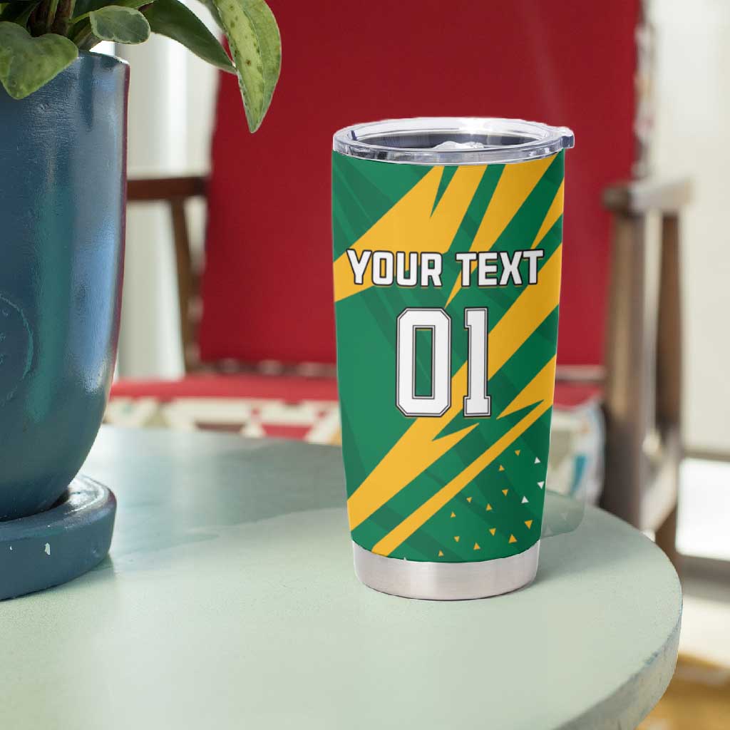 Custom Afro Jamaica Cricket Tallawahs Tumbler Cup Fi Wi Tallawahs Champions LT01