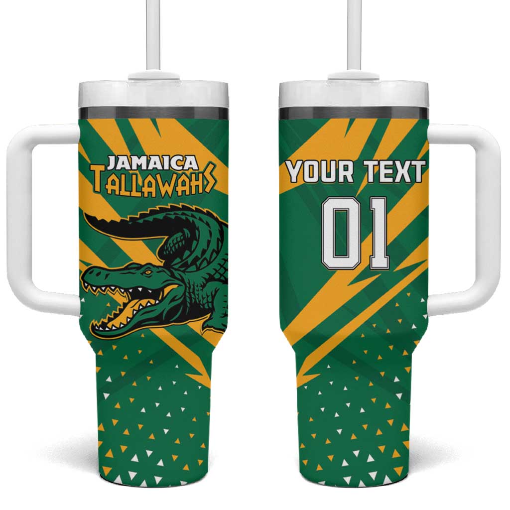 Custom Afro Jamaica Cricket Tallawahs Tumbler With Handle Fi Wi Tallawahs Champions LT01