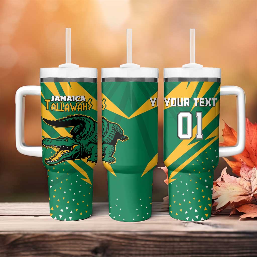 Custom Afro Jamaica Cricket Tallawahs Tumbler With Handle Fi Wi Tallawahs Champions LT01