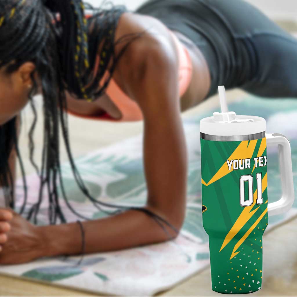 Custom Afro Jamaica Cricket Tallawahs Tumbler With Handle Fi Wi Tallawahs Champions LT01