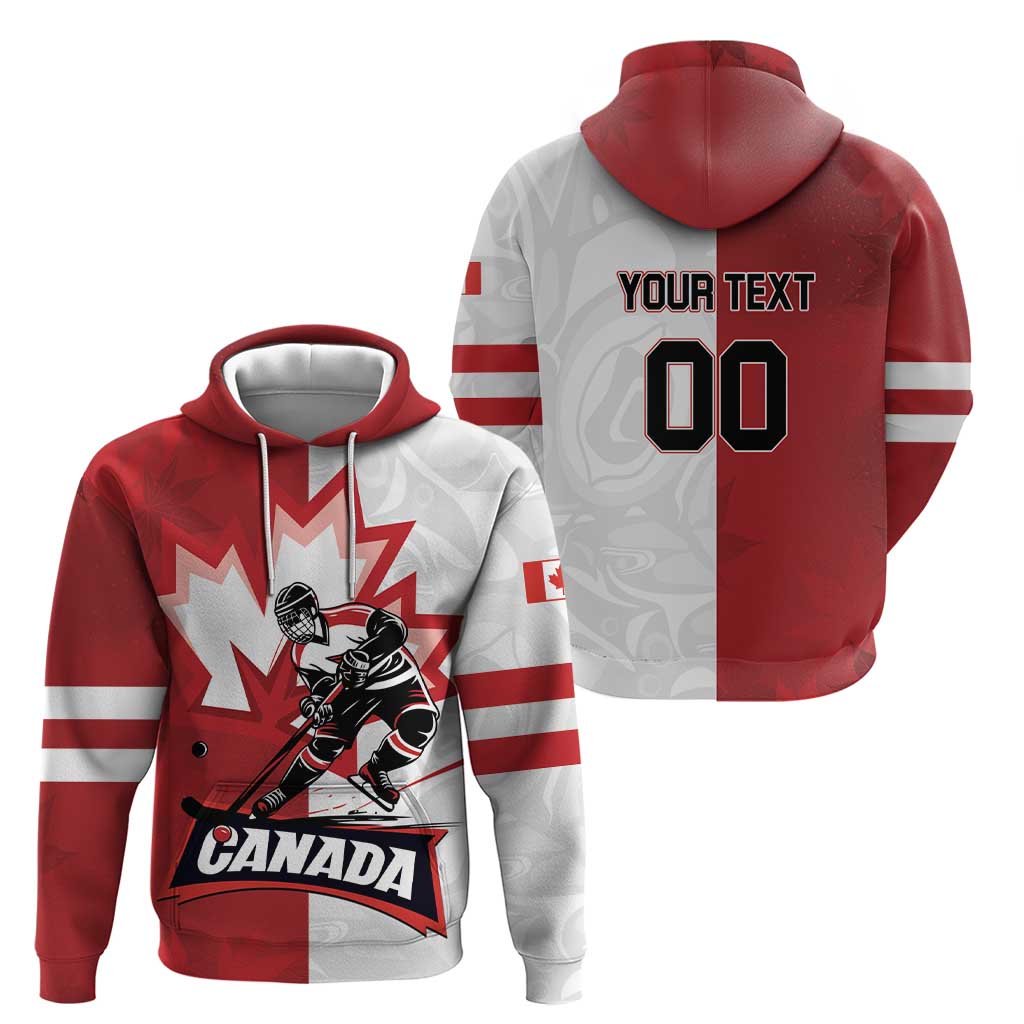 Custom Canada Ice Hockey Team Hoodie Maple Leaf Go Champions LT01