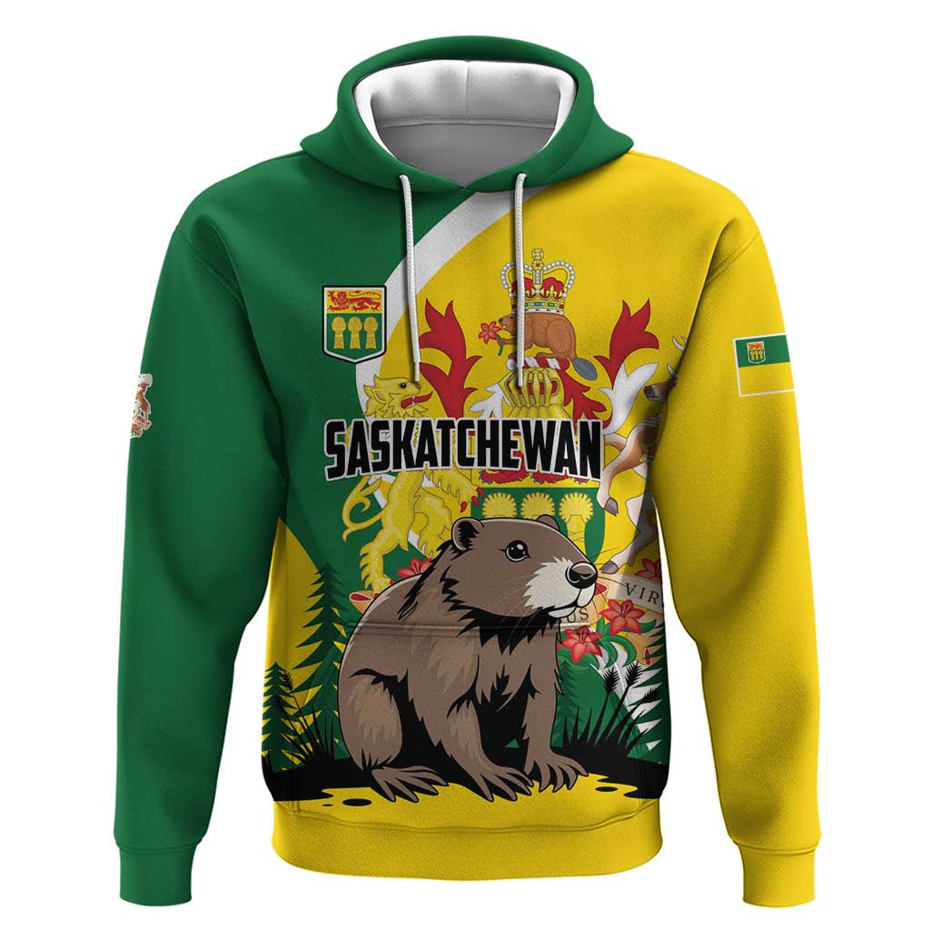 Personalized Canada Saskatchewan Province Hoodie Multis e Gentibus Vires LT01