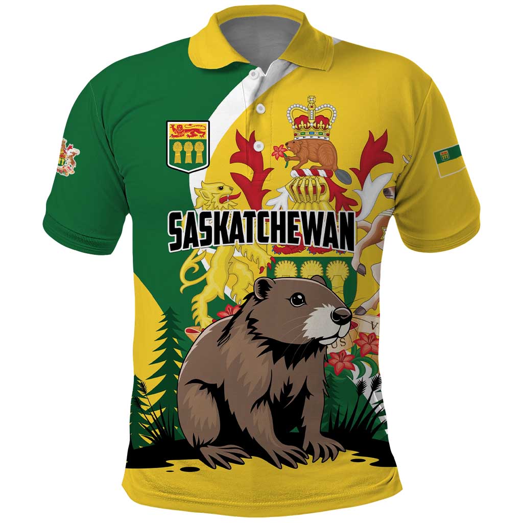 Personalized Canada Saskatchewan Province Polo Shirt Multis e Gentibus Vires LT01