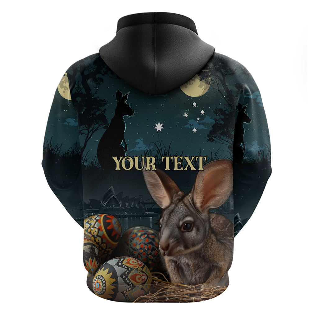 Australia Easter 2024 Hoodie Bunny With Aboriginal Eggs At Starry Night LT01