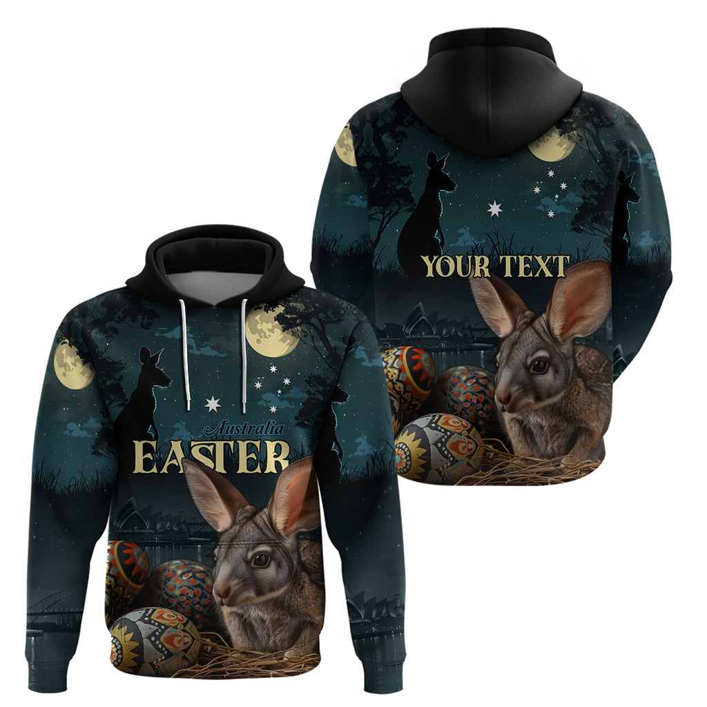 Australia Easter 2024 Hoodie Bunny With Aboriginal Eggs At Starry Night LT01