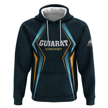 Custom Gujarat 2025 Cricket Titans Hoodie Aava De Race With The Titans LT01
