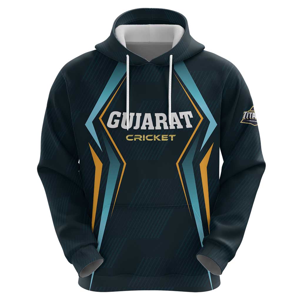 Custom Gujarat 2025 Cricket Titans Hoodie Aava De Race With The Titans LT01