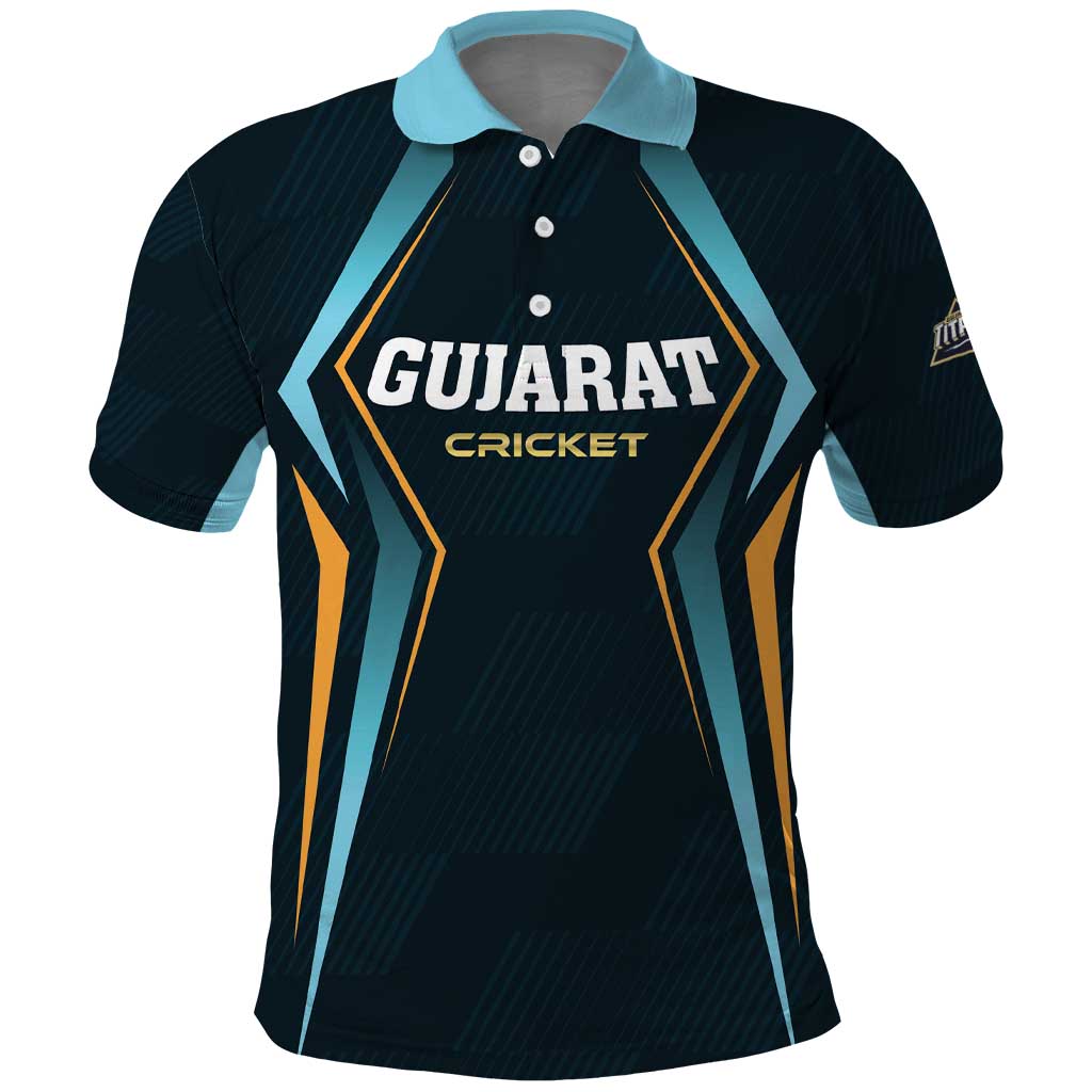 Custom Gujarat 2025 Cricket Titans Polo Shirt Aava De Race With The Titans LT01