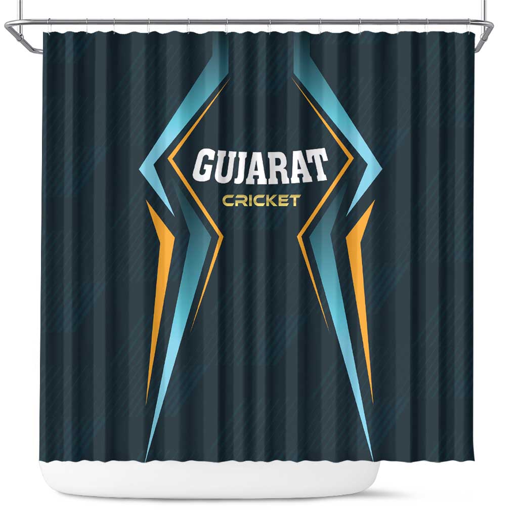 Gujarat 2025 Cricket Titans Shower Curtain Aava De Race With The Titans LT01