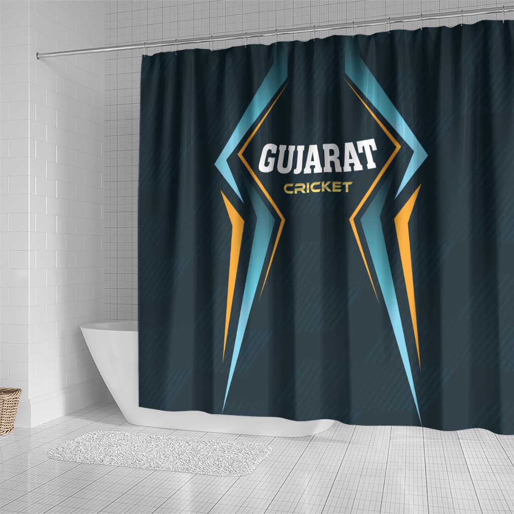 Gujarat 2025 Cricket Titans Shower Curtain Aava De Race With The Titans LT01