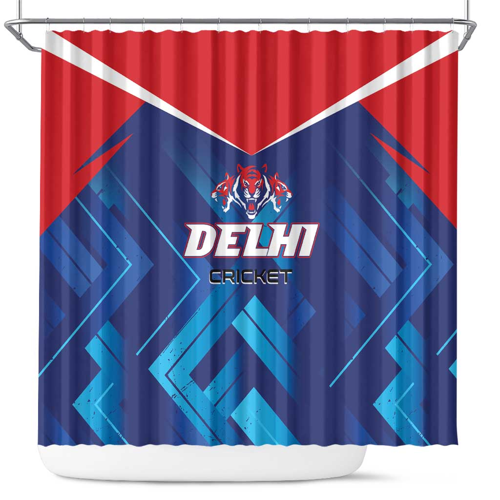 Capitals Delhi 2025 Cricket Shower Curtain Fight Till The End LT01