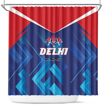 Capitals Delhi 2025 Cricket Shower Curtain Fight Till The End LT01