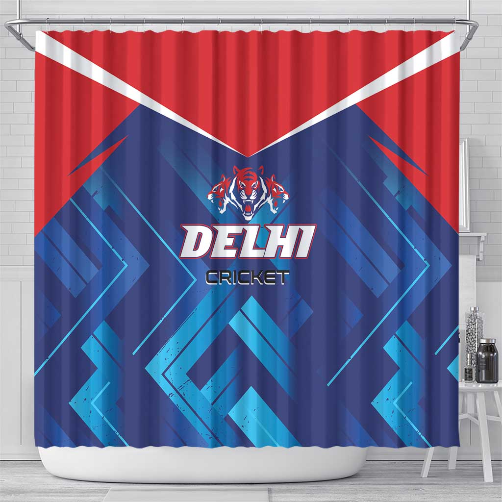 Capitals Delhi 2025 Cricket Shower Curtain Fight Till The End LT01