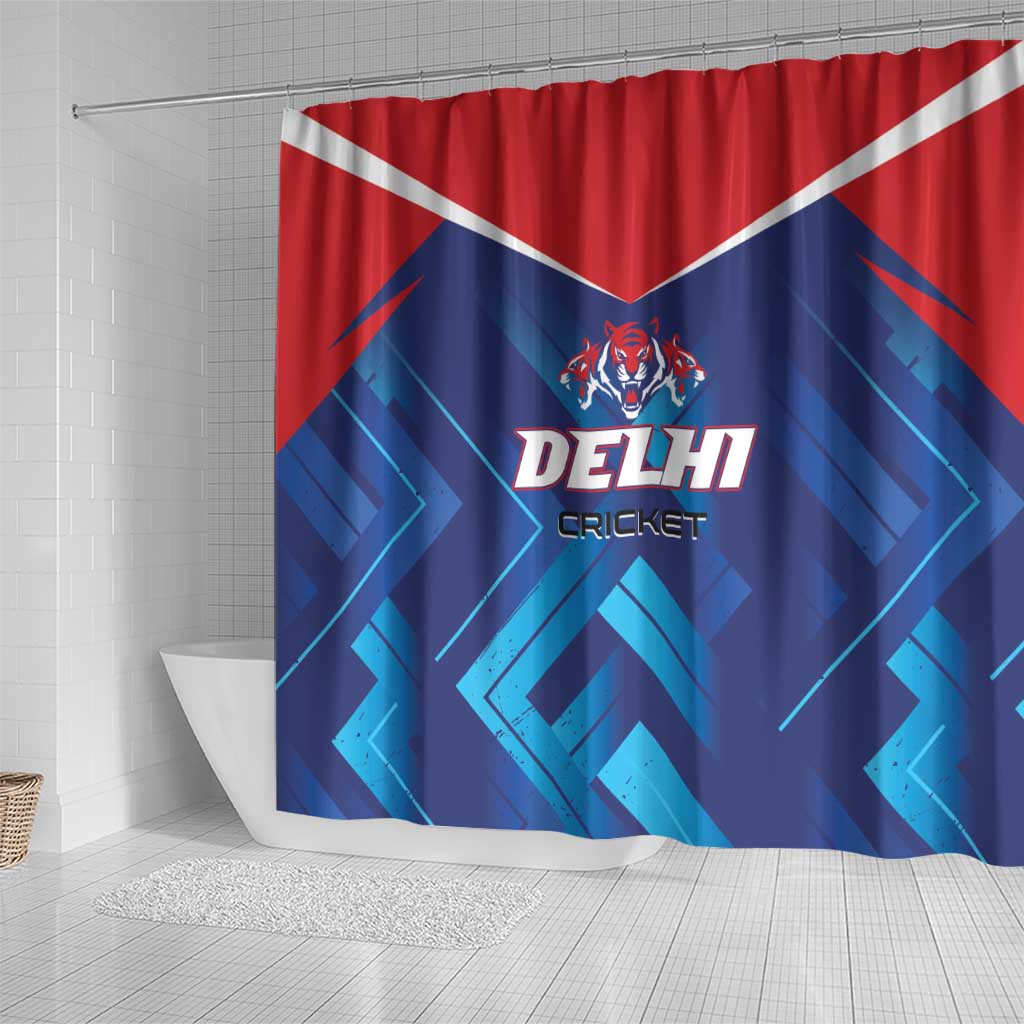 Capitals Delhi 2025 Cricket Shower Curtain Fight Till The End LT01