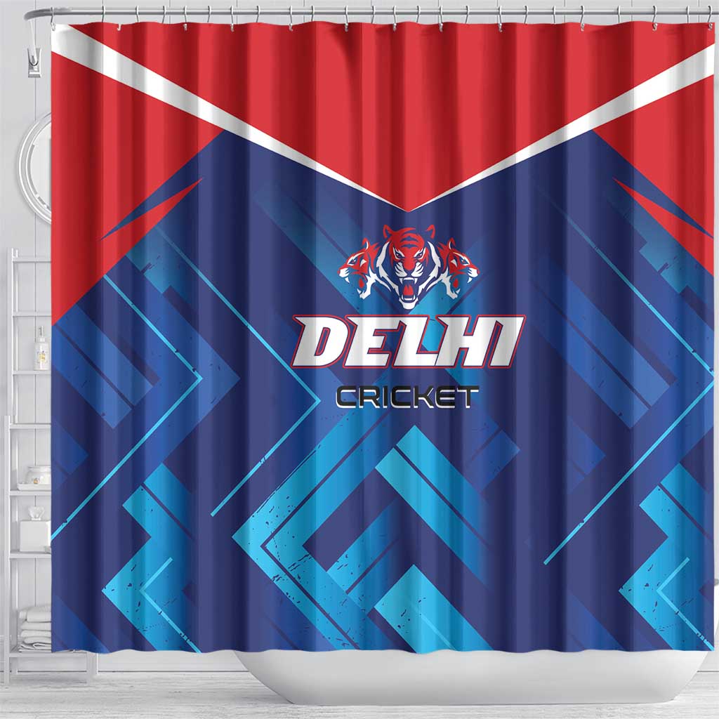 Capitals Delhi 2025 Cricket Shower Curtain Fight Till The End LT01