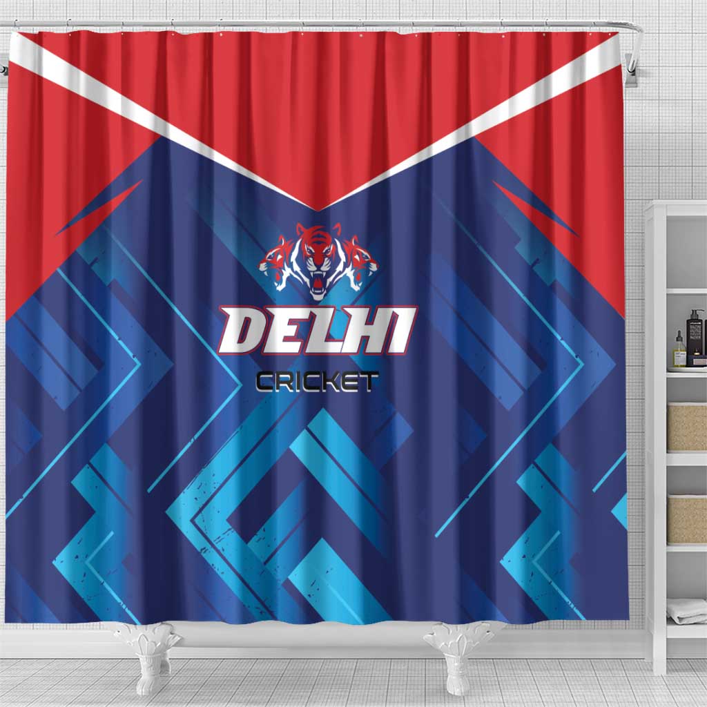 Capitals Delhi 2025 Cricket Shower Curtain Fight Till The End LT01