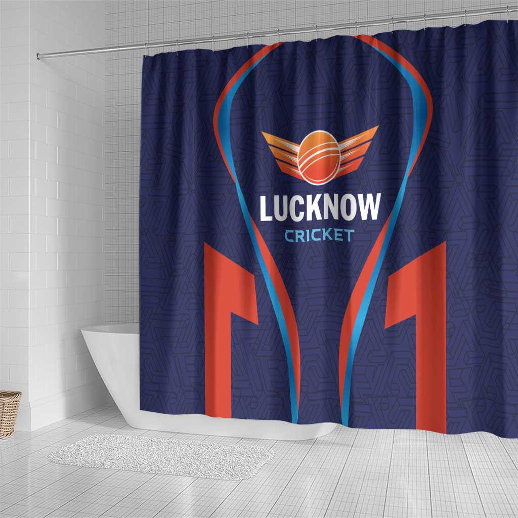 Lucknow 2025 Cricket Super Giants Shower Curtain Hum Aa Rahe Hai LT01