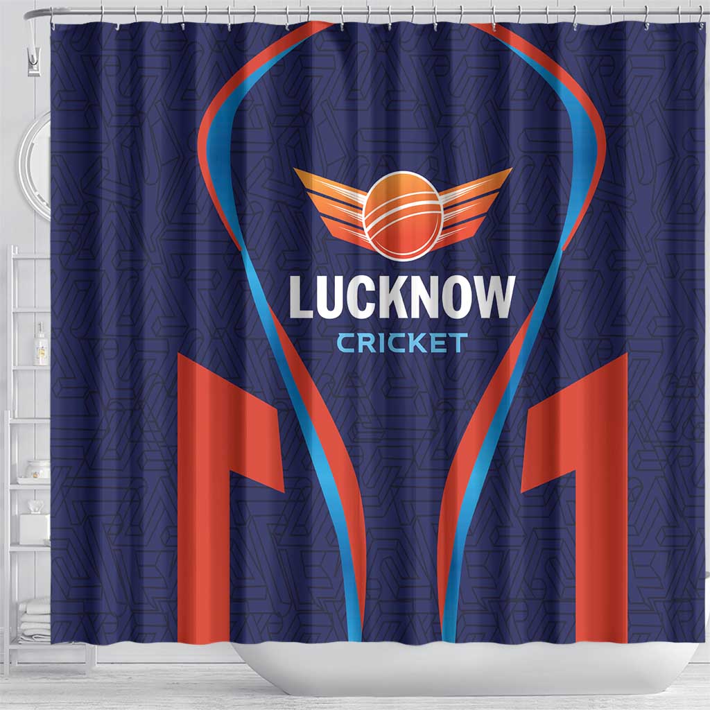 Lucknow 2025 Cricket Super Giants Shower Curtain Hum Aa Rahe Hai LT01