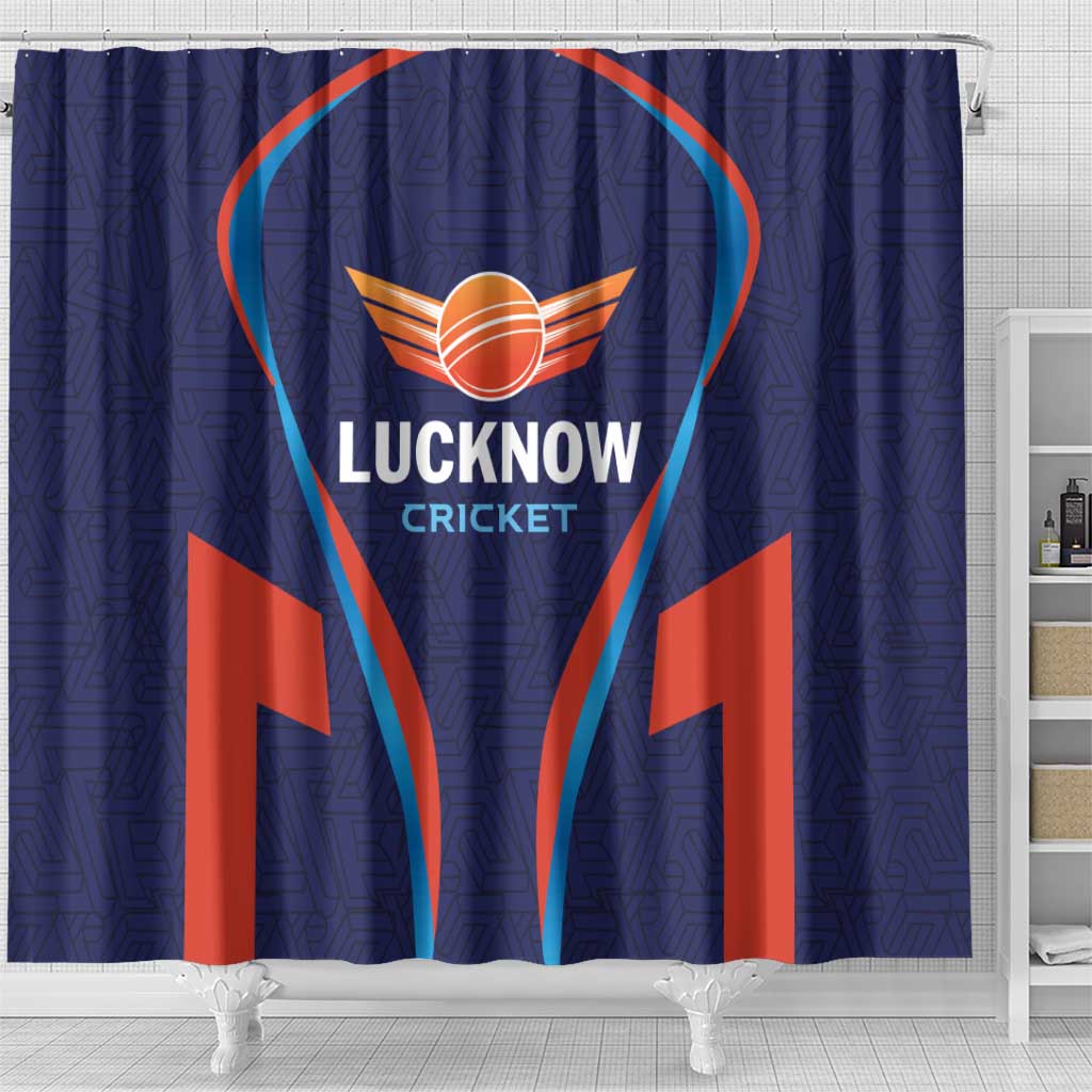 Lucknow 2025 Cricket Super Giants Shower Curtain Hum Aa Rahe Hai LT01