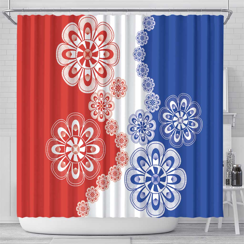 Paraguay Nanduti Traditional Lace Stylized Shower Curtain LT01