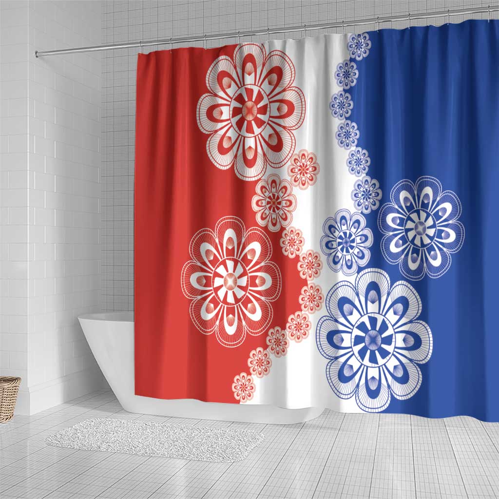 Paraguay Nanduti Traditional Lace Stylized Shower Curtain LT01