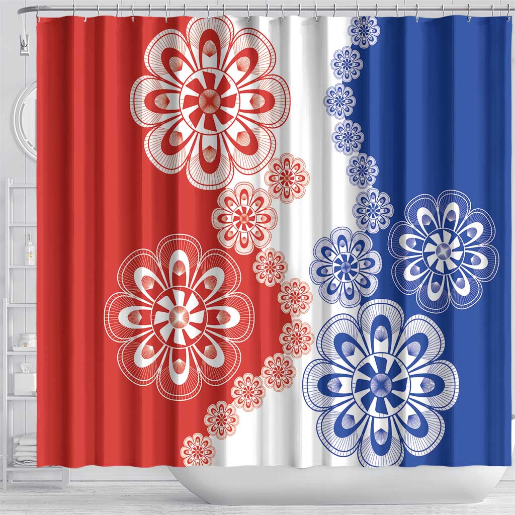 Paraguay Nanduti Traditional Lace Stylized Shower Curtain LT01