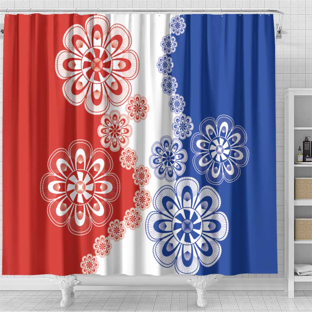 Paraguay Nanduti Traditional Lace Stylized Shower Curtain LT01