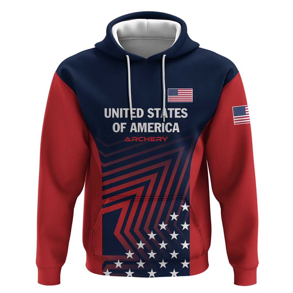 Personalized USA 2025 Archery Hoodie Aim Shoot Win LT01