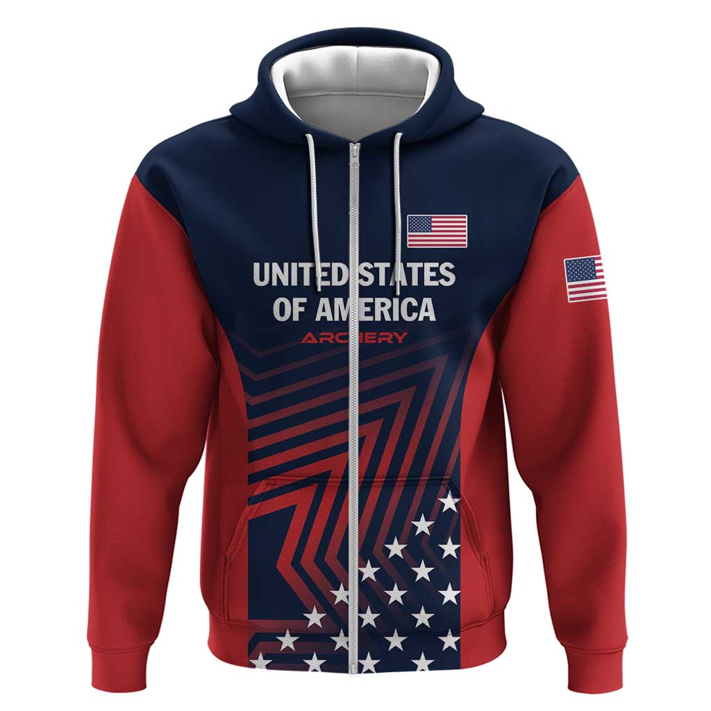 Personalized USA 2025 Archery Hoodie Aim Shoot Win LT01