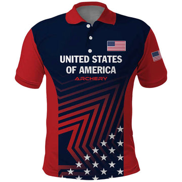 Personalized USA 2025 Archery Polo Shirt Aim Shoot Win LT01