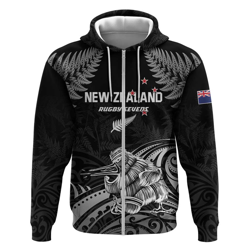 Custom New Zealand 2024 Rugby Hoodie Silver Fern Aotearoa Kiwi LT01