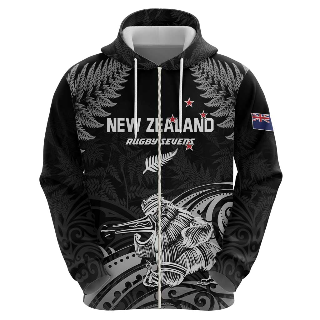 Custom New Zealand 2024 Rugby Hoodie Silver Fern Aotearoa Kiwi LT01