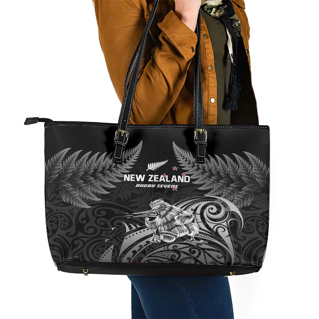 New Zealand 2024 Rugby Leather Tote Bag Silver Fern Aotearoa Kiwi LT01
