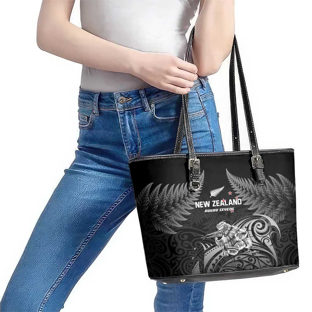 New Zealand 2024 Rugby Leather Tote Bag Silver Fern Aotearoa Kiwi LT01