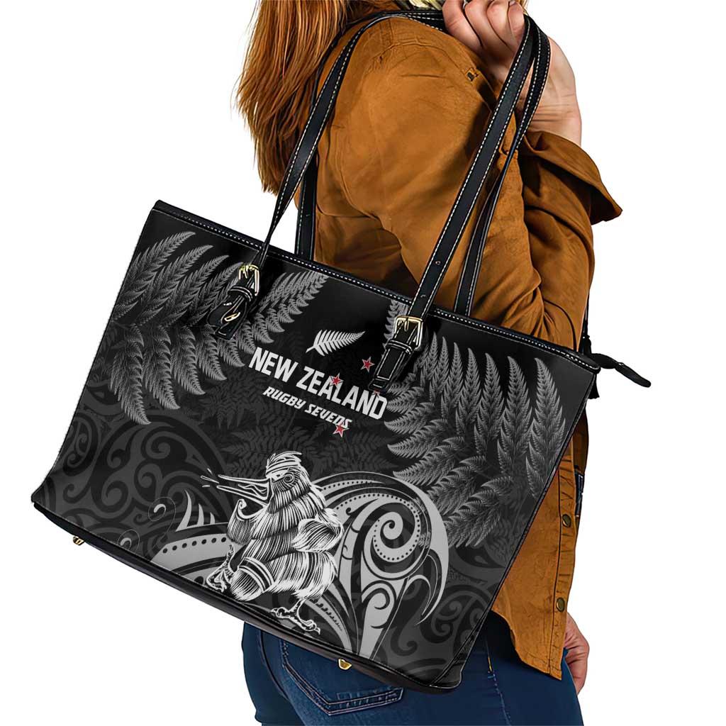 New Zealand 2024 Rugby Leather Tote Bag Silver Fern Aotearoa Kiwi LT01