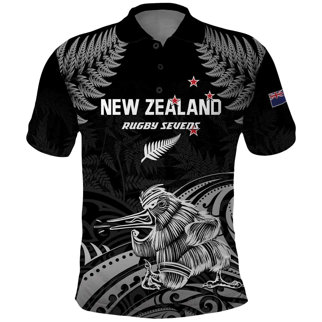 Custom New Zealand 2024 Rugby Polo Shirt Silver Fern Aotearoa Kiwi LT01