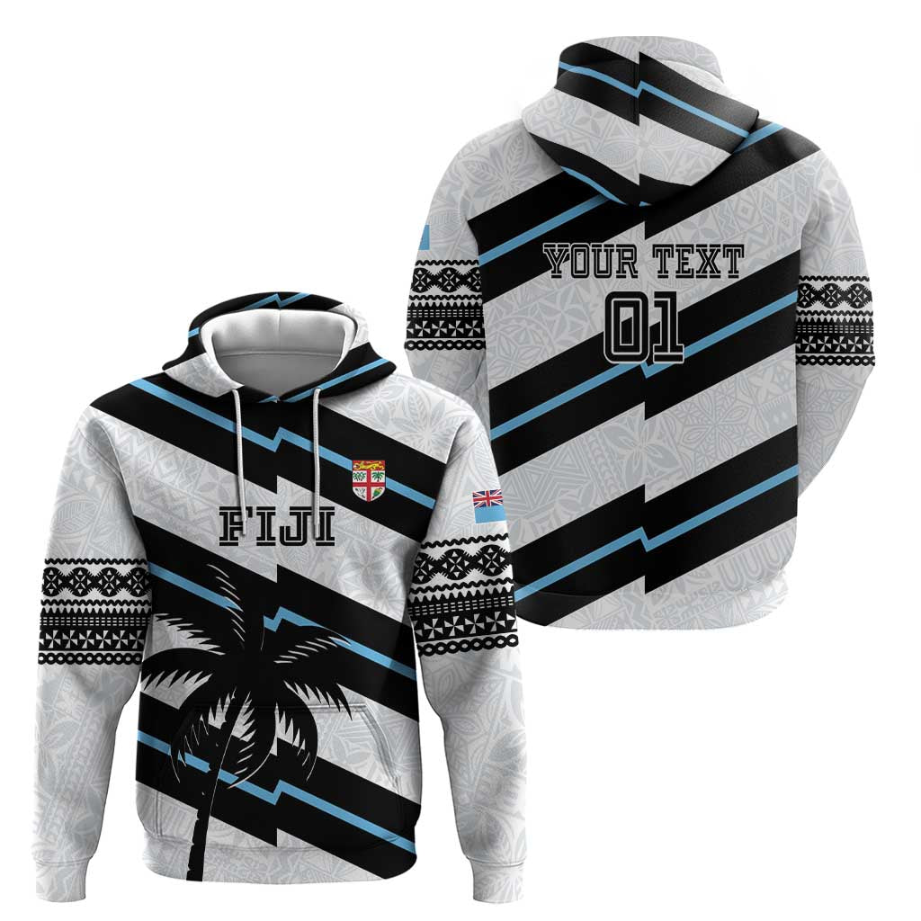 Custom Fiji 2024 Rugby Hoodie Fijian Tapa Pattern LT01