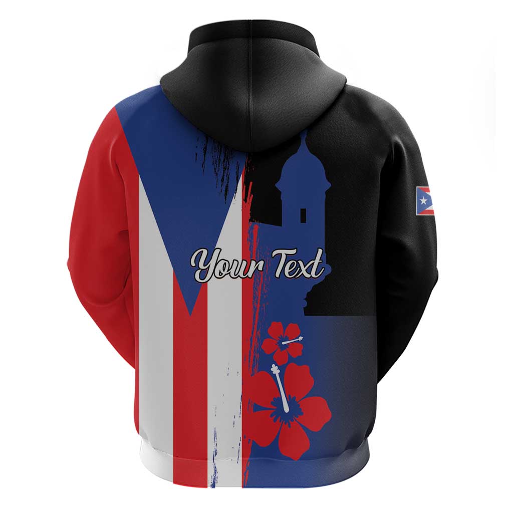 Personalized Boricua Hoodie Puerto Rico El Morro Flag Style LT01