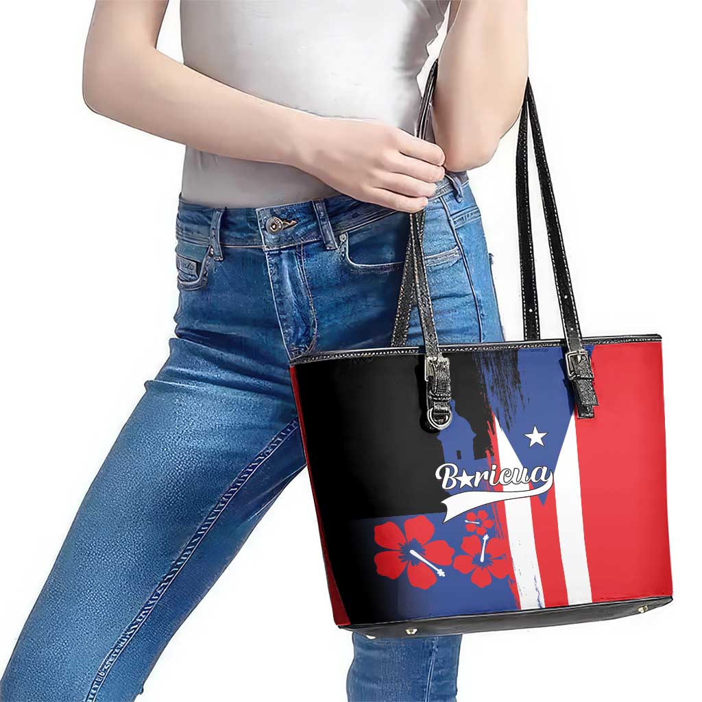 Boricua Leather Tote Bag Puerto Rico El Morro Flag Style LT01