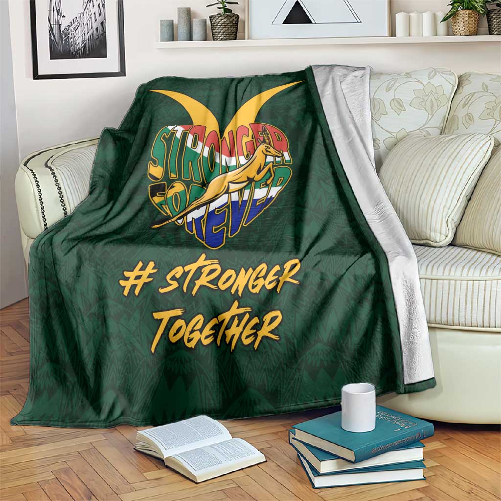 South Africa Rugby Blanket - Stronger Together, Stronger Forever, Bokke World Cup LT01