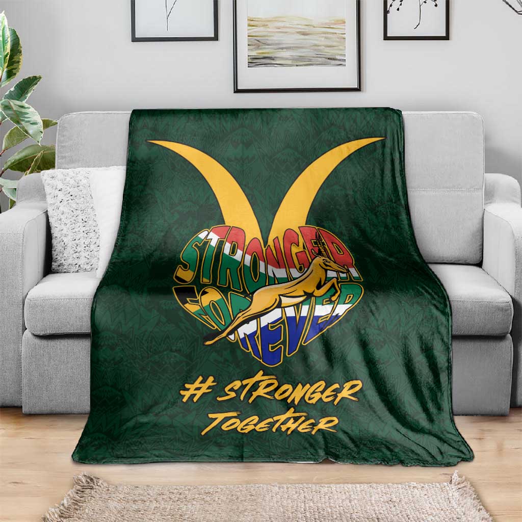 South Africa Rugby Blanket - Stronger Together, Stronger Forever, Bokke World Cup LT01