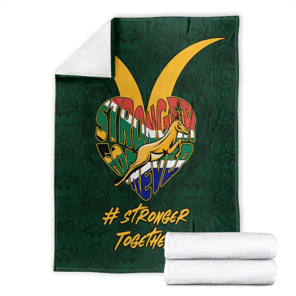 South Africa Rugby Blanket - Stronger Together, Stronger Forever, Bokke World Cup LT01
