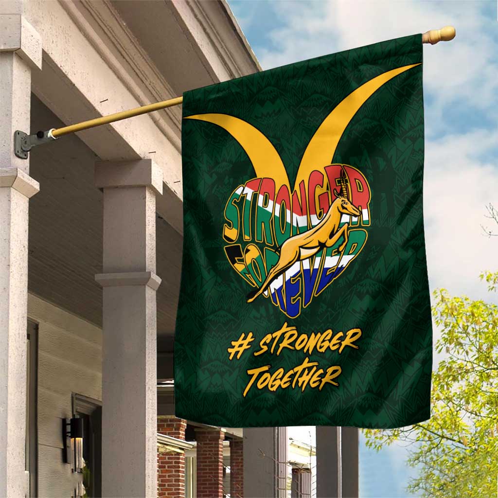 South Africa Rugby Garden Flag - Stronger Together, Stronger Forever, Bokke World Cup LT01