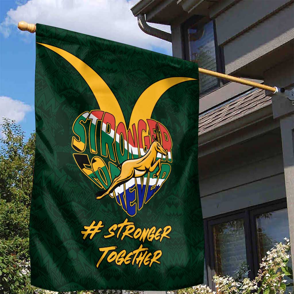 South Africa Rugby Garden Flag - Stronger Together, Stronger Forever, Bokke World Cup LT01