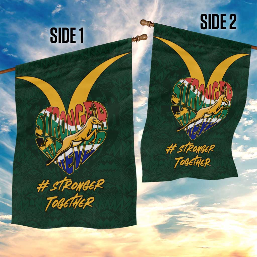 South Africa Rugby Garden Flag - Stronger Together, Stronger Forever, Bokke World Cup LT01