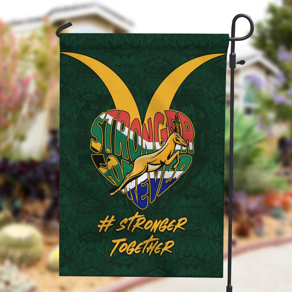 South Africa Rugby Garden Flag - Stronger Together, Stronger Forever, Bokke World Cup LT01