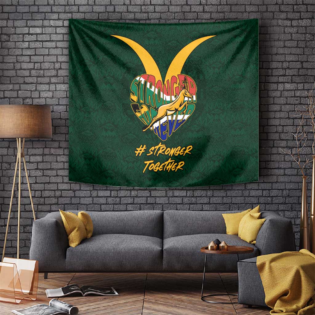 South Africa Rugby Tapestry - Stronger Together, Stronger Forever, Bokke World Cup LT01