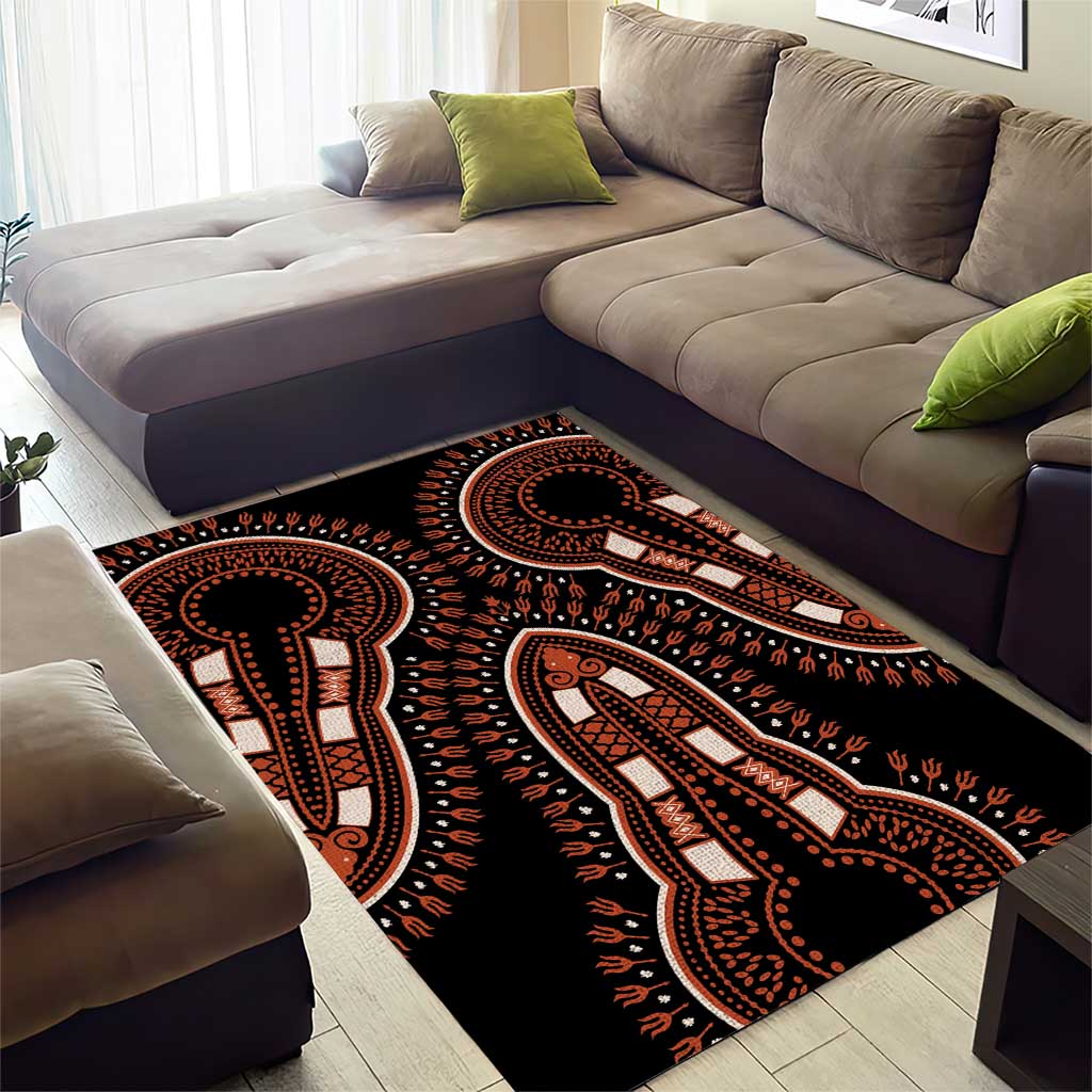 African Dashiki Area Rug Afro Vintage Pattern LT01